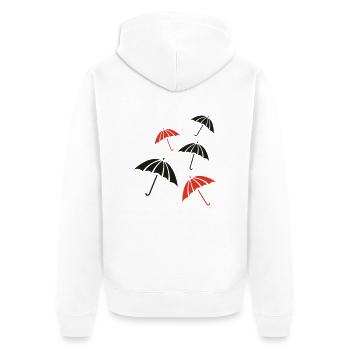 Pluie parapluie - Veste à capuche bio Premium Unisexe - blanc - Dos - Thijin (182cm)
