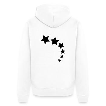 sternenkurve - Unisex Premium Bio Zip Hoodie - Weiß - Hinten - Thijin (182cm)
