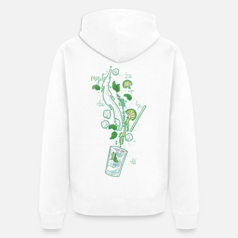 Mojito - Veste à capuche bio Premium Unisexe - blanc