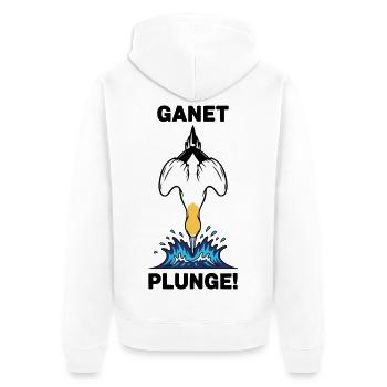 Fou de Bassan Plongeon Mer Plunge Gannet - Veste à capuche bio Premium Unisexe - blanc - Dos - Thijin (182cm)