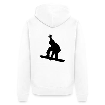 snowboard - Veste à capuche bio Premium Unisexe - blanc - Dos - Thijin (182cm)