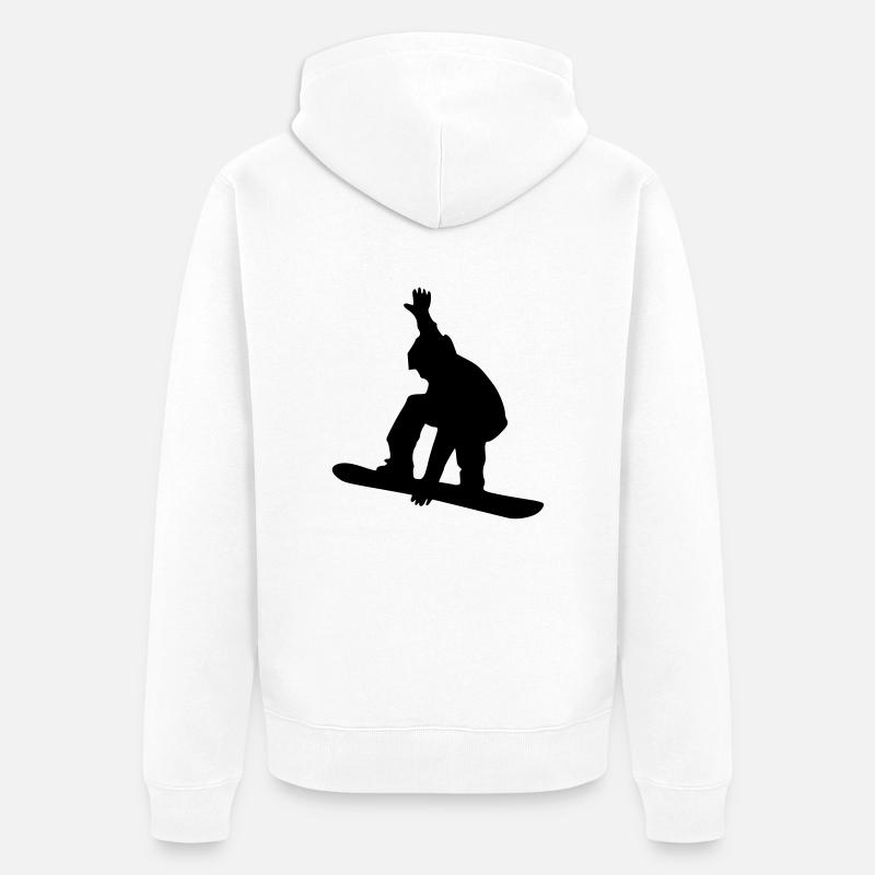 snowboard - Veste à capuche bio Premium Unisexe - blanc