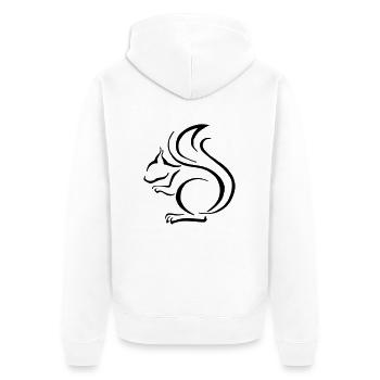 Eichhörnchen - Unisex Premium Bio Zip Hoodie - Weiß - Hinten - Thijin (182cm)