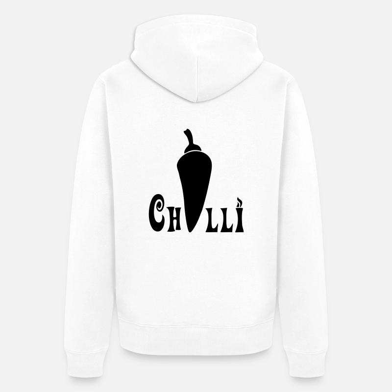 Chilli - Unisex Premium Bio Zip Hoodie - Weiß