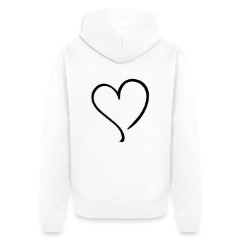 heart - Veste à capuche bio Premium Unisexe - blanc - Dos - Thijin (182cm)