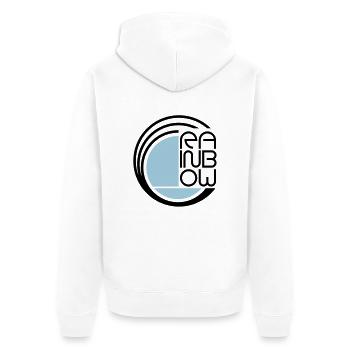 rainbow_f2 - Unisex Premium Organic Zip Hoodie - white - Back - Thijin (182cm)