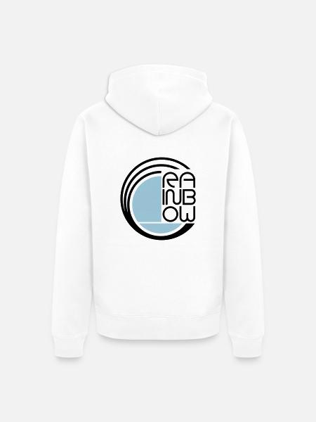 rainbow_f2 - Unisex Premium Organic Zip Hoodie - white
