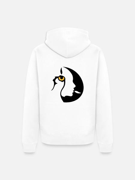 Chamane (œil droit) - Veste à capuche bio Premium Unisexe - blanc