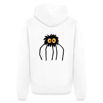 Krabbelchen - Unisex Premium Bio Zip Hoodie - Weiß - Hinten - Thijin (182cm)