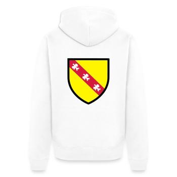 Blason Lorraine (T) - Veste à capuche bio Premium Unisexe - blanc - Dos - Thijin (182cm)