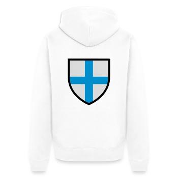 Blason Marseille (T) - Veste à capuche bio Premium Unisexe - blanc - Dos - Thijin (182cm)