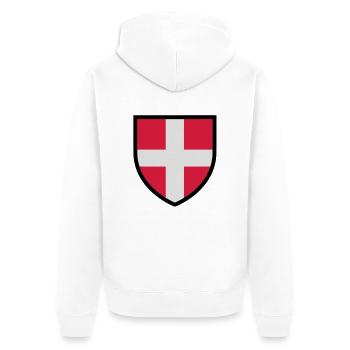 Blason Savoie (T3) - Veste à capuche bio Premium Unisexe - blanc - Dos - Thijin (182cm)