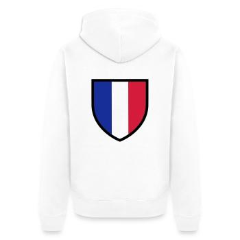 blason, écusson, drapeau France (T) - Veste à capuche bio Premium Unisexe - blanc - Dos - Thijin (182cm)