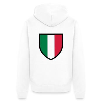 Stemma Italia - blason Italie - Italia flag (T) - Veste à capuche bio Premium Unisexe - blanc - Dos - Thijin (182cm)