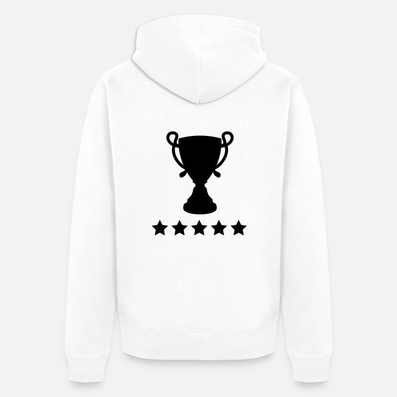 pokal_star__f1 - Veste à capuche bio Premium Unisexe - blanc