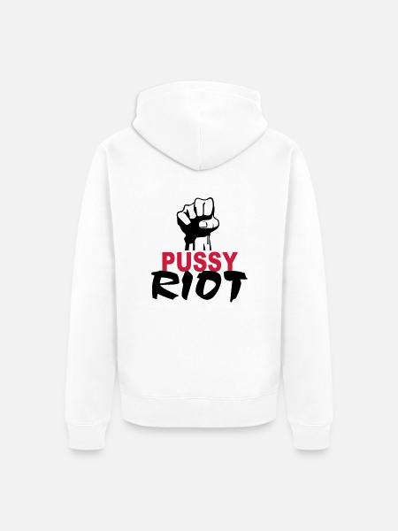 Pussy Riot - Unisex Premium Organic Zip Hoodie - white