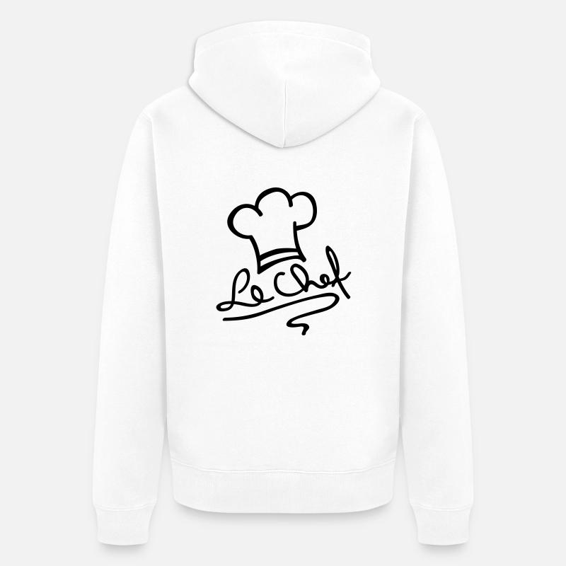 le_chef_ak1 - Veste à capuche bio Premium Unisexe - blanc