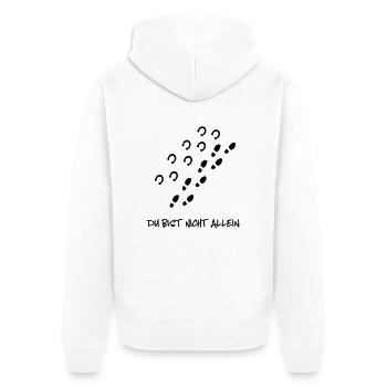 Horse - Unisex Premium Organic Zip Hoodie - white - Back - Thijin (182cm)