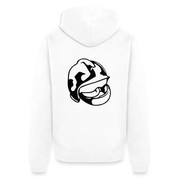 Feuerwehrmann - Unisex Premium Bio Zip Hoodie - Weiß - Hinten - Thijin (182cm)