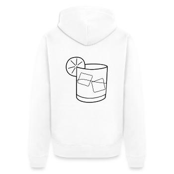 Cuba Libre Longdrink Glass - Unisex Premium Bio Zip Hoodie - Weiß - Hinten - Thijin (182cm)