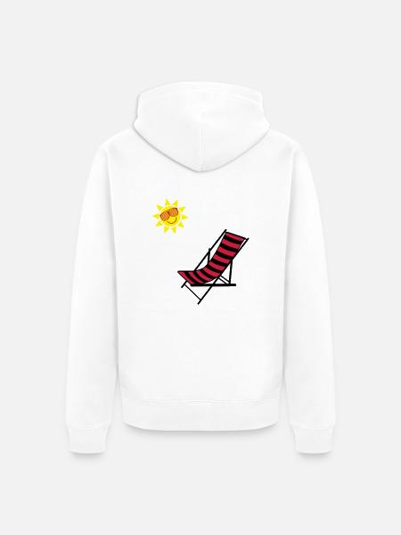sonnenstuhl2 - Unisex Premium Organic Zip Hoodie - white