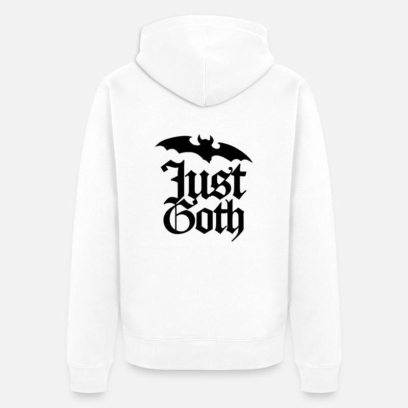 Just Goth - Unisex Premium Bio Zip Hoodie - Weiß
