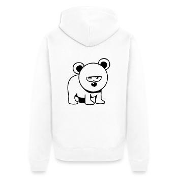 Bear little funny - Unisex Premium Organic Zip Hoodie - white - Back - Thijin (182cm)