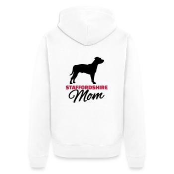 Staffordshire - Unisex Premium Bio Zip Hoodie - Weiß - Hinten - Thijin (182cm)