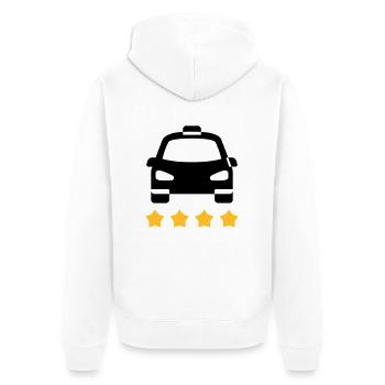 Taxi - Veste à capuche bio Premium Unisexe - blanc - Dos - Thijin (182cm)