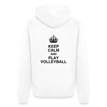 Volleyball - Volley Ball - Volley-Ball - Sport - Veste à capuche bio Premium Unisexe - blanc - Dos - Thijin (182cm)