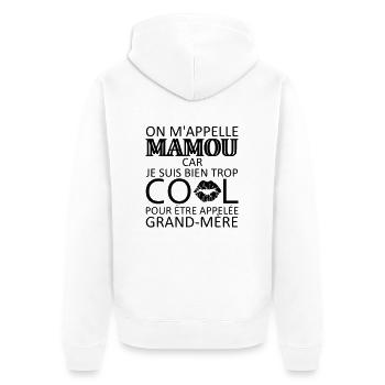 on m'appelle mamou - Veste à capuche bio Premium Unisexe - blanc - Dos - Thijin (182cm)