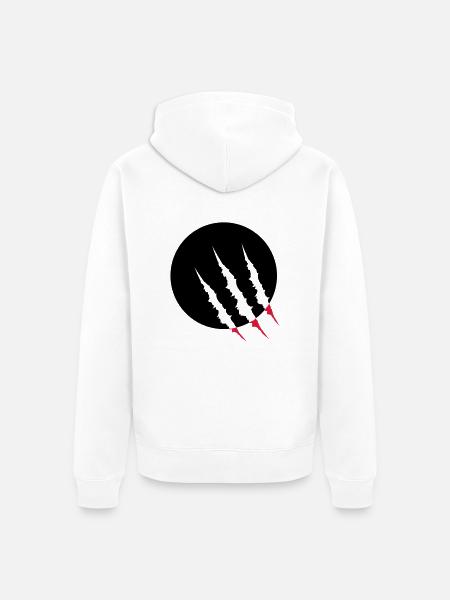 krallen_02 - Unisex Premium Organic Zip Hoodie - white