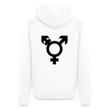 Transgender Zeichen- LGBT - Homosexuell - Gay - Unisex Premium Bio Zip Hoodie - Weiß - Hinten - Thijin (182cm)