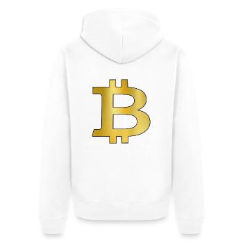 Bitcoin - Veste à capuche bio Premium Unisexe - blanc - Dos - Thijin (182cm)