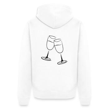 Coupes de - Veste à capuche bio Premium Unisexe - blanc - Dos - Thijin (182cm)