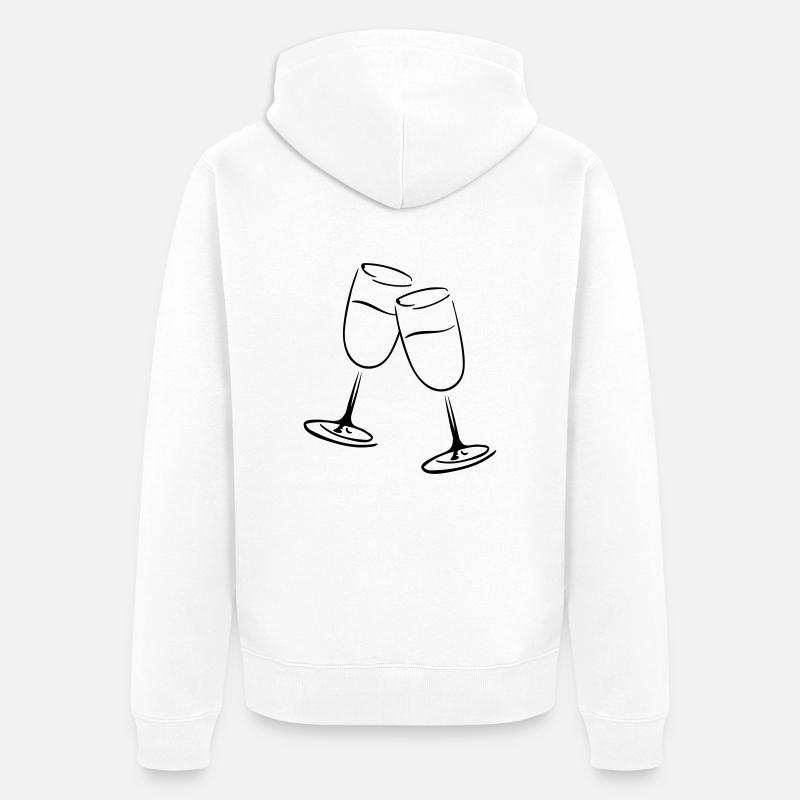 Coupes de - Veste à capuche bio Premium Unisexe - blanc