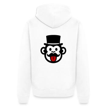 Groom Monkey Party - Unisex Premium Organic Zip Hoodie - white - Back - Thijin (182cm)