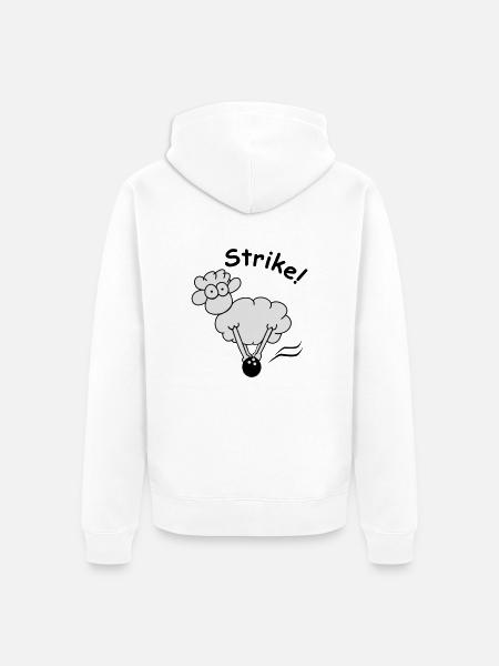 strike_bowl 1 - Unisex Premium Bio Zip Hoodie - Weiß