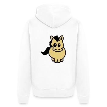Thick bangs - Unisex Premium Organic Zip Hoodie - white - Back - Thijin (182cm)