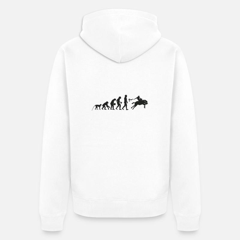 Evolution Rodeo - Veste à capuche bio Premium Unisexe - blanc