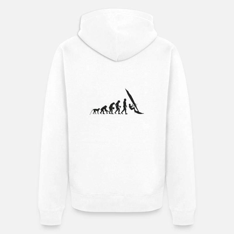 Evolution Windsurfing - Veste à capuche bio Premium Unisexe - blanc