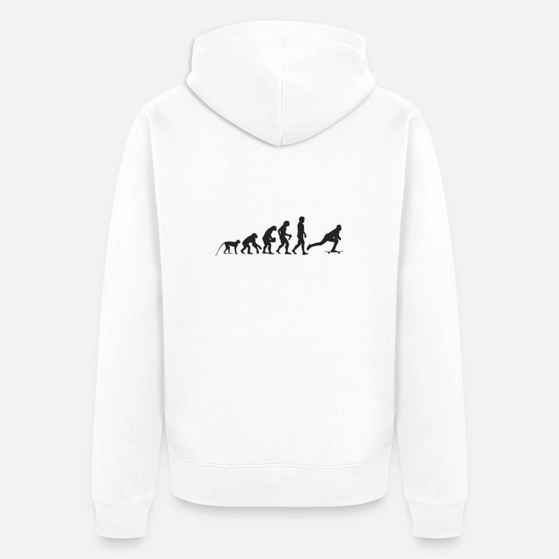 Evolution Skate - Veste à capuche bio Premium Unisexe - blanc
