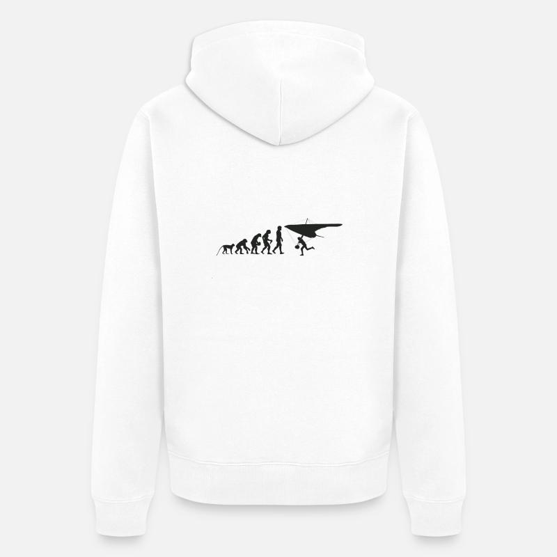 Evolution de planeur - Veste à capuche bio Premium Unisexe - blanc