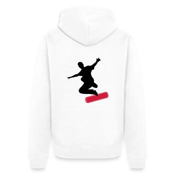 Skater - Veste à capuche bio Premium Unisexe - blanc - Dos - Thijin (182cm)