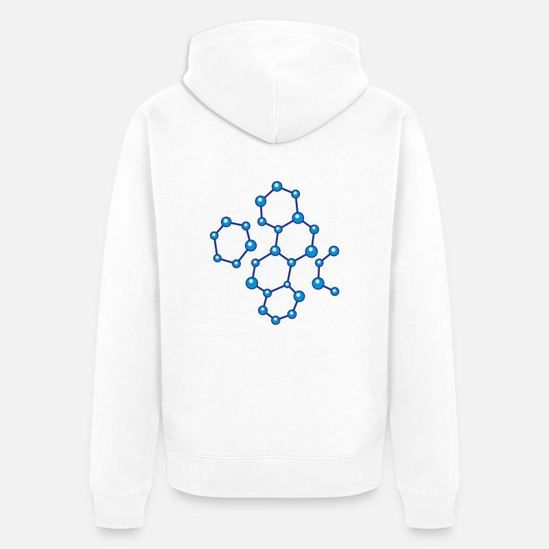 molecule - Veste à capuche bio Premium Unisexe - blanc