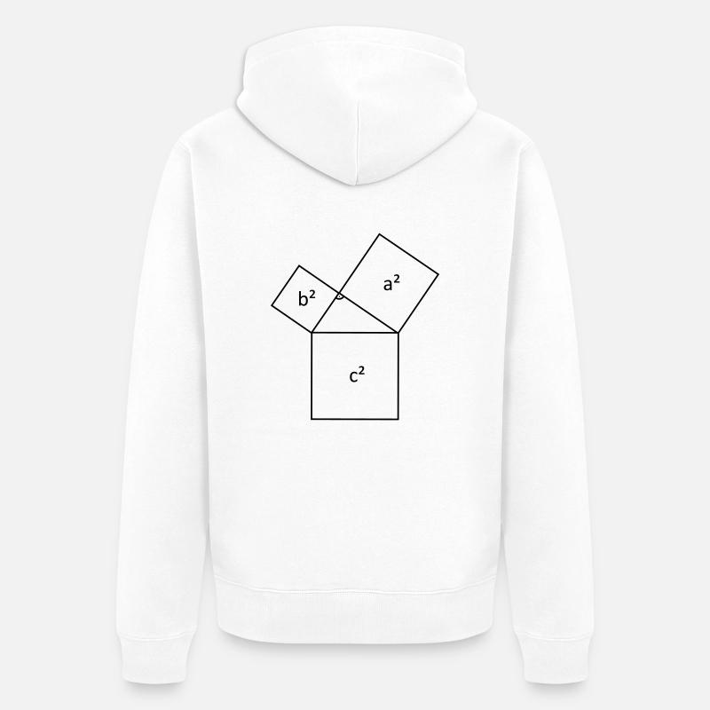 Théorème de Pythagore - Veste à capuche bio Premium Unisexe - blanc
