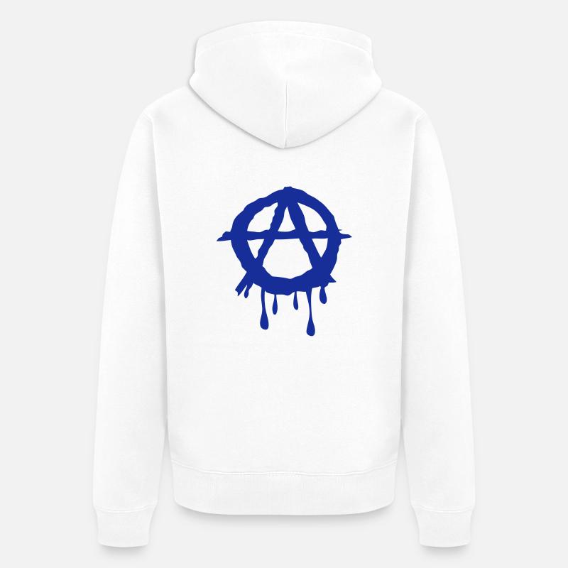 a anarchy logo 602 - Veste à capuche bio Premium Unisexe - blanc