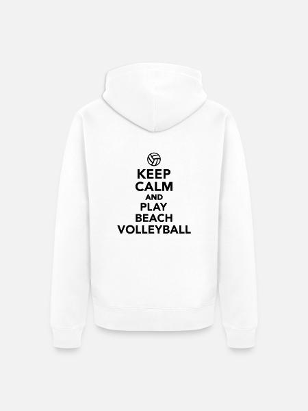Beachvolleyball - Unisex Premium Bio Zip Hoodie - Weiß