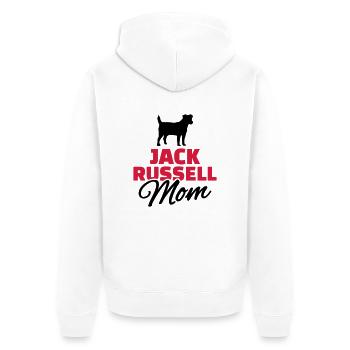 Jack Russell - Unisex Premium Bio Zip Hoodie - Weiß - Hinten - Thijin (182cm)