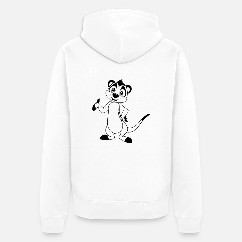 Suricate - Veste à capuche bio Premium Unisexe - blanc